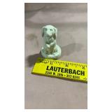 Small White Porcelain Dachshund Figurine