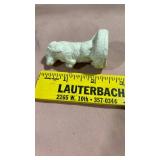 Small White Porcelain Dachshund Figurine
