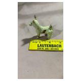Small White Metal Dog Figurine