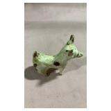Small White Metal Dog Figurine