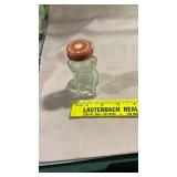 Glass dog Jar with Red Metal Lid