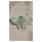 Frosted Glass Bird Figurine