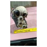 Enesco Black and White Puppy Dog Figurine planter