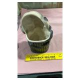 Enesco Black and White Puppy Dog Figurine planter