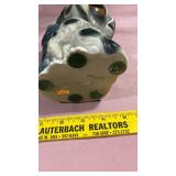 Enesco Black and White Puppy Dog Figurine planter