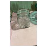 Diamond Pattern Glass Storage Jar with Lid