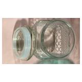 Diamond Pattern Glass Storage Jar with Lid