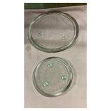 Glass large candle holder plates