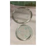 Large candle holder plates, and small candle holder