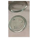 Large candle holder plates, and small candle holder