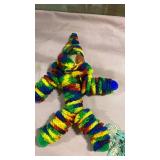 Rainbow Colored Crochet Clown Doll