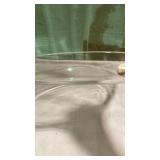 Pyrex Clear Glass bowl 12 1/2 crossed 2 inch deep