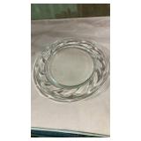 Clear Glass Swirl Pattern  Plate