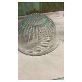 Cut Glass Serving Bowl with Starburst Pattern