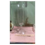 Tall Clear Glass Trumpet Vase