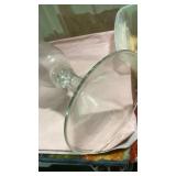 Tall Clear Glass Trumpet Vase