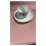 Metlox Floral Tea Cup and Saucer Set