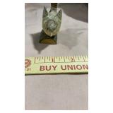 Small Bird Figurine on Wooden Base
