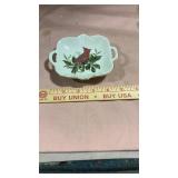 Cardinal Porcelain Candy Dish
