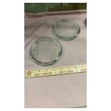 Glass candle holder with Feet - Set of 2