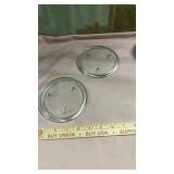 Glass candle holder with Feet - Set of 2