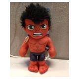 Marvel Plush Talkers Red Hulk Soft Toy, 11.75" Collectible Figure with Sounds & Phrases