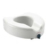 Medline 5 Standard Raised Toilet Seat With Lock and No Arms White
