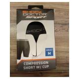Shock Doctor Sport Compression Short with Cup Black Adult Medium  Men