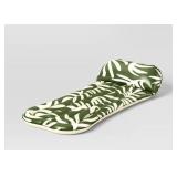 Pool Lounge Palm Pool Lounger - Sun Squad Green: PVC Water Float, Age 6+ 71/4 in L x 32/ in W x 11/16 in H