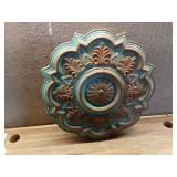 Ekena Millwork 20 1/4"OD x 1 1/2"P Deria Ceiling Medallion (Fits Canopies up to 6\"), Hand-Painted Copper Green Patina - Retail: $169