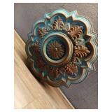 Ekena Millwork 20 1/4"OD x 1 1/2"P Deria Ceiling Medallion (Fits Canopies up to 6\"), Hand-Painted Copper Green Patina - Retail: $169