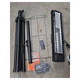 Tradesman 1500-Watt Electric Indoor/Outdoor Quartz Infrared Portable Space Heater w/Tripod Wall and Ceiling Mount, Black (See Details)- Retail: $159