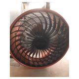 16 in. 3-Speed Drum Floor Fan in Orange High Velocity Turbo (Missing Screws) - Retail: $98