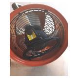 16 in. 3-Speed Drum Floor Fan in Orange High Velocity Turbo (Missing Screws) - Retail: $98