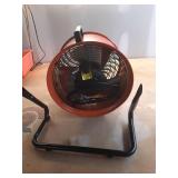16 in. 3-Speed Drum Floor Fan in Orange High Velocity Turbo (Missing Screws) - Retail: $98