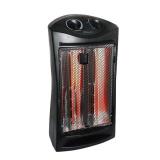 1500-Watt Black Electric Tower Quartz Infrared Space Heater with Thermostat - Retail: $70