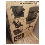 Serta Air Lumbar Bonded Leather Manager Office Chair  Black - Retail: $139