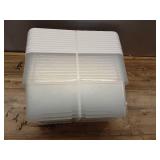 Sterilite Set of (10) 6 Quart Storage Boxes  Clear Plastic Storage Bin with Snap-on Lid  White
