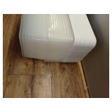 Sterilite Set of (10) 6 Quart Storage Boxes  Clear Plastic Storage Bin with Snap-on Lid  White