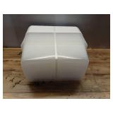 Sterilite Set of (10) 6 Quart Storage Boxes  Clear Plastic Storage Bin with Snap-on Lid  White