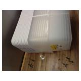 Sterilite Set of (10) 6 Quart Storage Boxes  Clear Plastic Storage Bin with Snap-on Lid  White