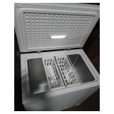 7.0 cu. ft. Manual Defrost Chest Freezer with LED Light in White Garage Ready - Retail: $219