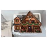 Dept 56 Snow Village lighted Hunting Lodge