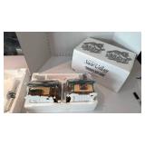 Dept 56 Snow Village lighted Fishermans Nook Cabins