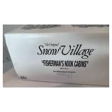 Dept 56 Snow Village lighted Fishermans Nook Cabins