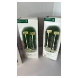 Dept 56 Snow Village Accessories Decorated Sisal Trees and Stadium Lights