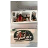 Dept 56 Snow Village Picking Out The Christmas Tree and Christmas Visit To The Florist