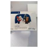 Dept 56 Snow Village Our Own Village Park Bench and Is That Frosty