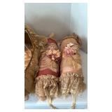 Bunny in cradle with 2 decorative pillows