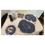 Garden spinners and 2 battery operated hangers all new